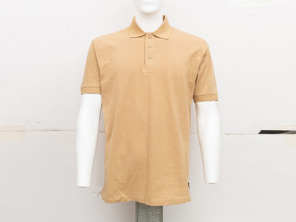 Polo shirt: mannequin removed, clean white background before